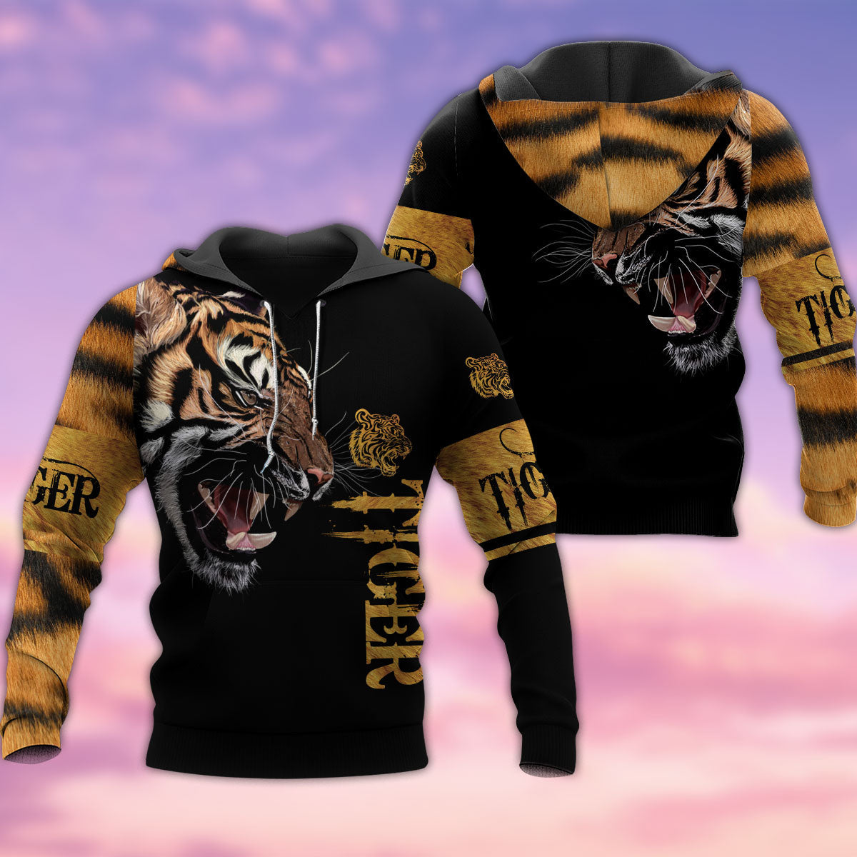 Tiger Skin Power Hoodie For Nature Inspired Streetwear Weekend Trips And Comfort