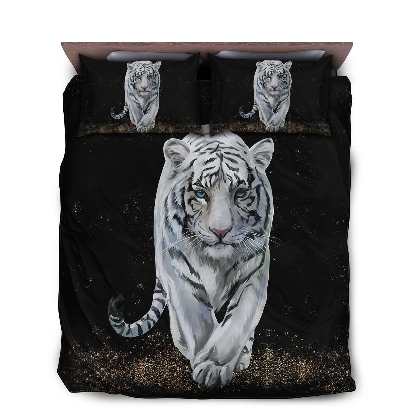 White Tiger Wildlife Bedding Cover For Nature Bedroom Decor