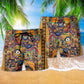 Tiki Aloha All Day Every Day Hawaiian Print Beach Shorts For Ocean Lover Vacation Wear