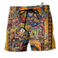 Tiki Aloha All Day Every Day Hawaiian Print Beach Shorts For Beach Days And Coastal Travel
