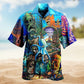 Festive Christmas Snowman Hawaiian Shirt Tropical Styling View For Thoughtful Gifting