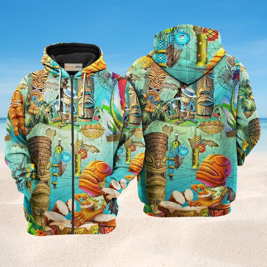 Tiki Bar Open Hoodie For Comfortable Daily Outfits Holidays And Casual Wear
