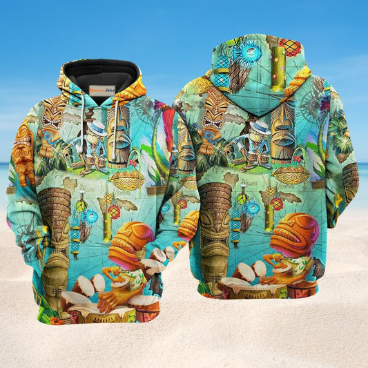 Tiki Bar Open Hoodie For Everyday Streetwear Seasonal Travel And Gift Giving