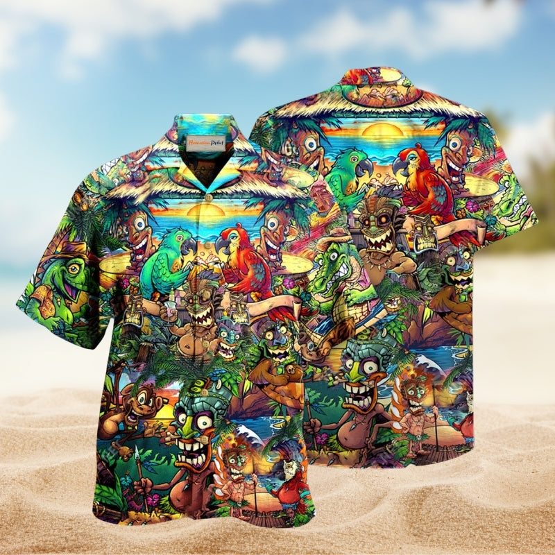 Tiki Do You Have The Aloha Spirit Hawaiian Shirt For Summer Vacation Beach Travel And Relaxed Casual Wear