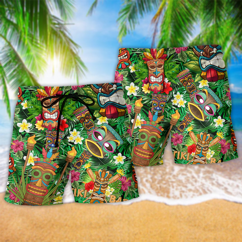 Tiki Don't Tiki Me Off Hawaiian Print Beach Shorts For Resort Trips And Poolside Style