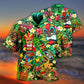 Tiki Hawaiian Shirt Pattern Detail For Summer Holidays And Outdoor Fun