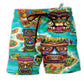 Tiki Keep Saying Aloha Tiki Hawaii Hawaiian Beach Shorts For Seaside Summer Adventures