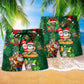 Tiki Christmas Humor Night Beach Shorts Artwork Detail For Christmas Trips And Gifting
