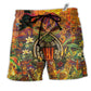 Tiki Wakaka Aloha Funny Hawaiian Print Beach Shorts For Seaside Summer Adventures
