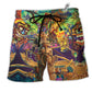 Tiki Welcome To Tiki Bar Cool Hawaiian Print Beach Shorts For Marine Inspired Outdoor Wear