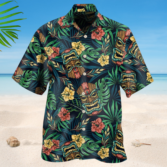 Tropical Tiki Hawaii Hawaiian Shirt For Mythic Art Lovers, Coastal Outings, And Thoughtful Gift Giving