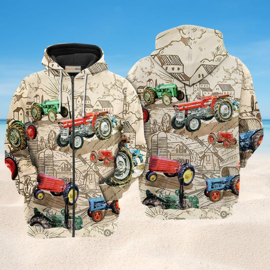 Too Many Tractors Hoodie For Casual Activities Seasonal Outings And Gift Ideas