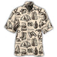 Vintage Hiking Adventure Theme Hawaiian Shirt For Resort Trips, Coastal Parties, And Warm Weather Style