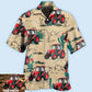 Tractor Desert Custom Photo Hawaiian Shirt Design Detail For Beach Days And Holiday Travel