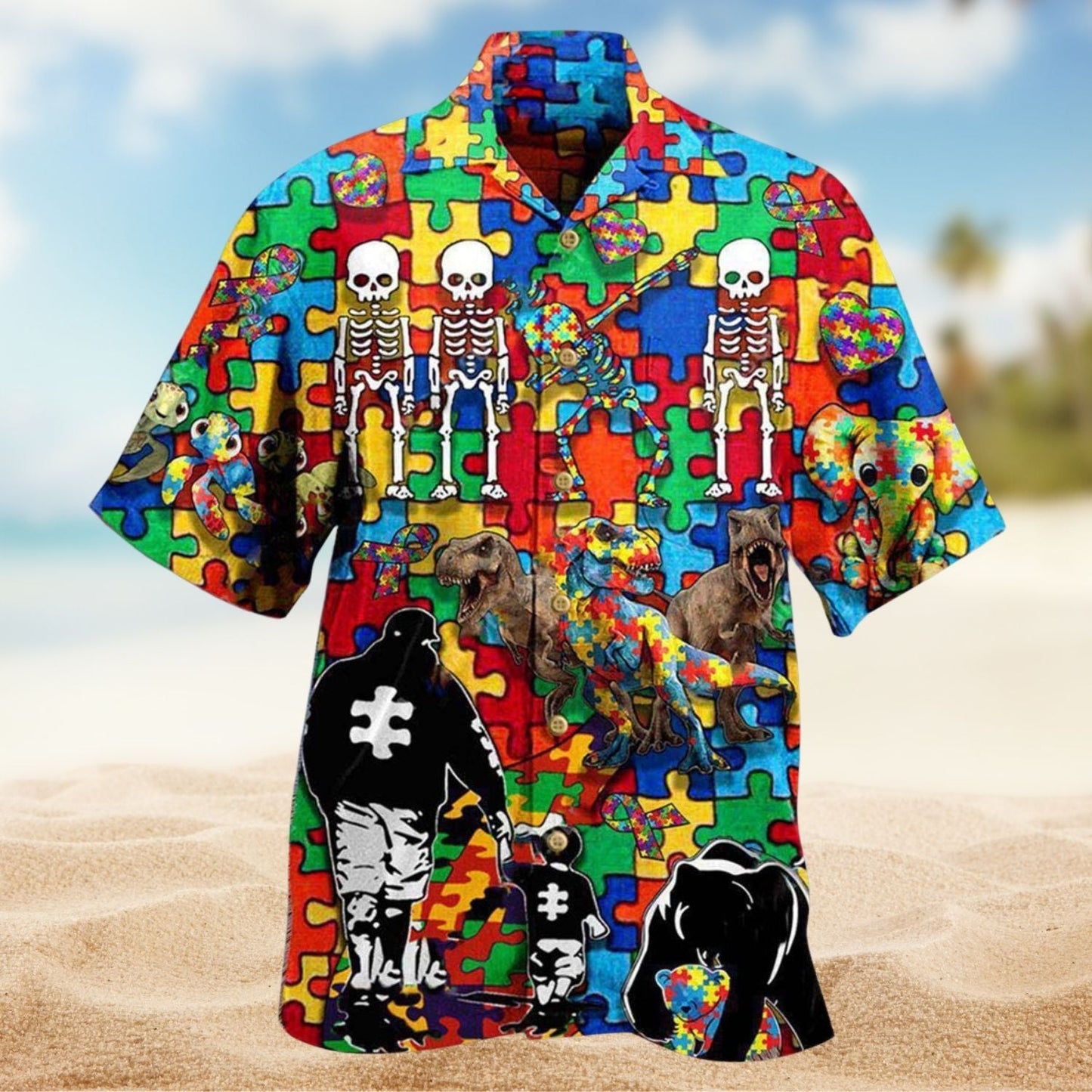 Autism It Is Ok To Be Different Hawaiian Shirt For Summer Vacation Beach Travel And Relaxed Casual Wear