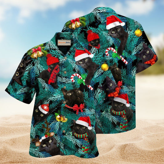 Is It Jolly Enough Black Cat Hawaiian Shirt For Summer Vacation Beach Travel And Relaxed Casual Wear
