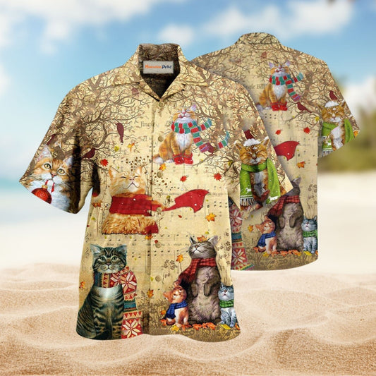 In The Melody Of Life Cat Hawaiian Shirt For Music Lovers Resort Travel And Casual Warm Weather Wear