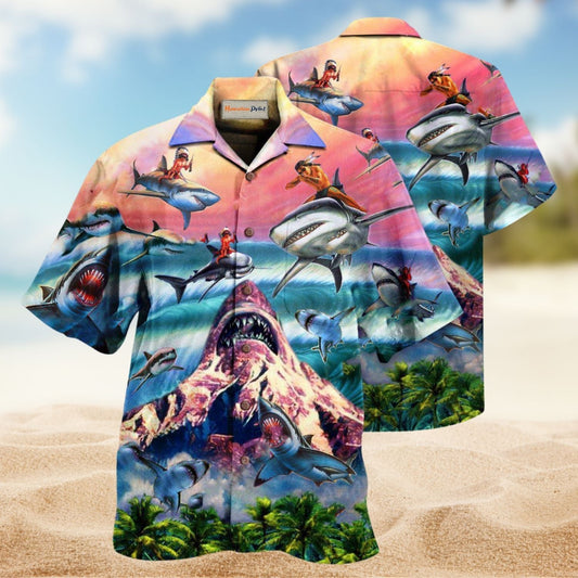 You Will Still Find Shark Hawaiian Shirt For Island Adventures Ocean Themes And Relaxed Casual Style
