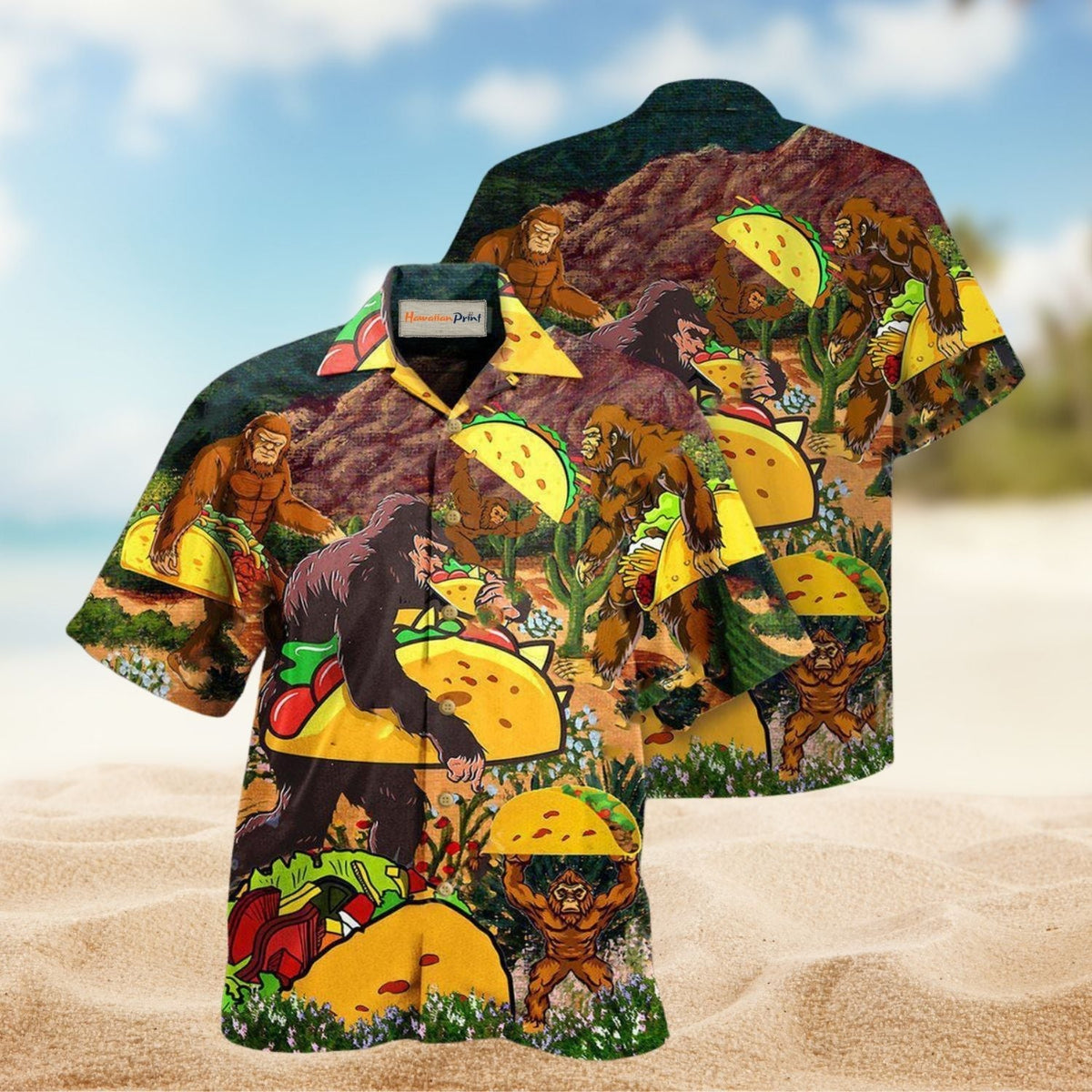 Delicious Taco Humor Hawaiian Shirt For Island Getaways Beach Parties And Comfortable Vacation Style