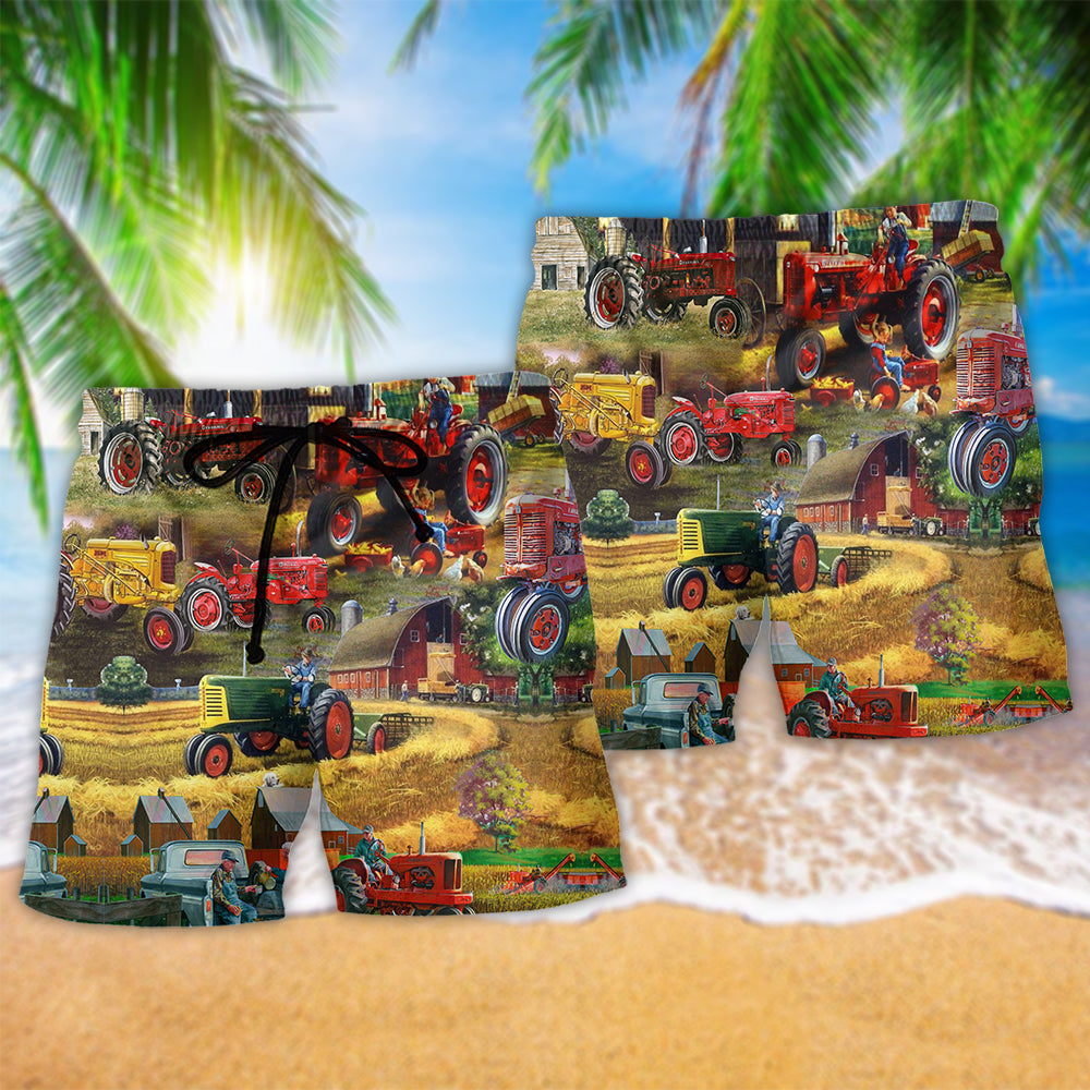 Tractor Just One More Tractor I Promise Hawaiian Beach Shorts For Outdoor Adventures And Comfort