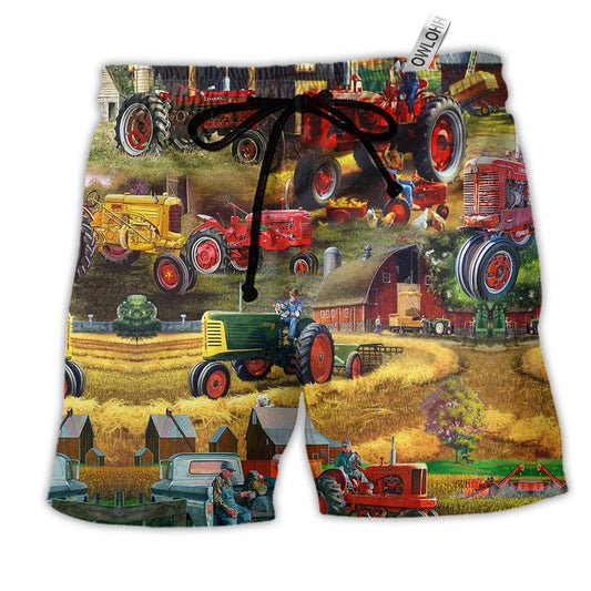 Tractor Just One More Tractor I Promise Hawaiian Beach Shorts For Weekend Getaways And Travel