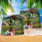 Tractor Calm Drive Farm Beach Shorts Pattern Detail For Weekend Travel And Casual Outdoor Comfort