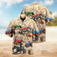 Tractors Creative Pattern Hawaiian Shirt For Resort Trips, Coastal Parties, And Warm Weather Style