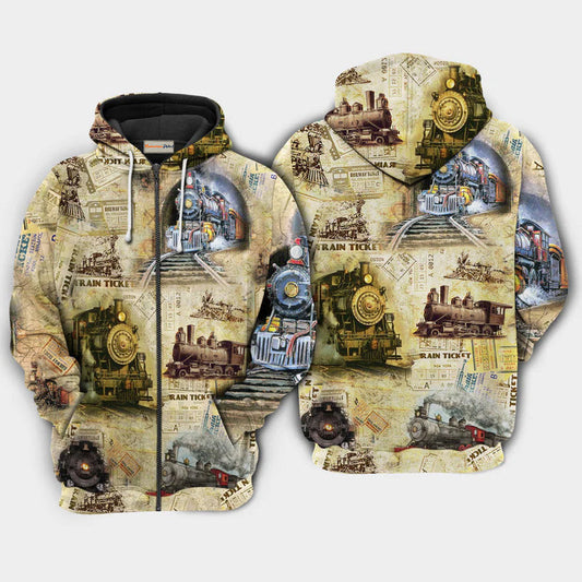Train Locomotive Hoodie For Recreational Activities Travel And Comfortable Streetwear