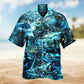 Camping Glamping Tent Family Picnic Hawaiian Shirt Detailed Pattern View For Coastal Travel