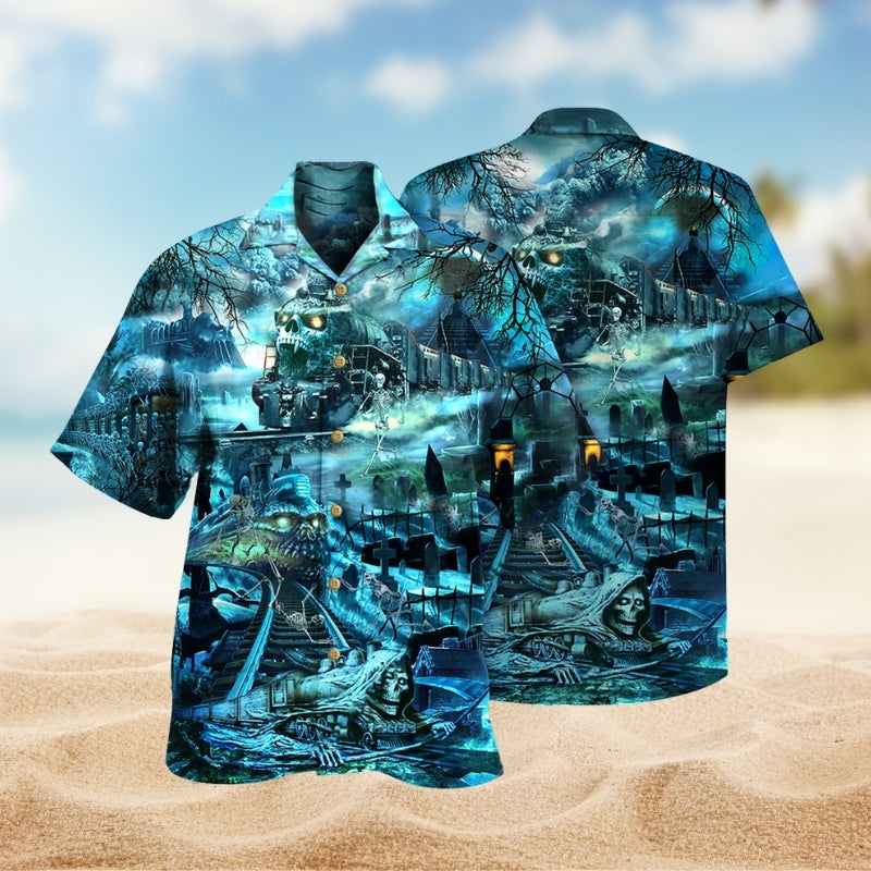 Camping Glamping Tent Family Picnic Hawaiian Shirt Relaxed Style View For Island Holidays