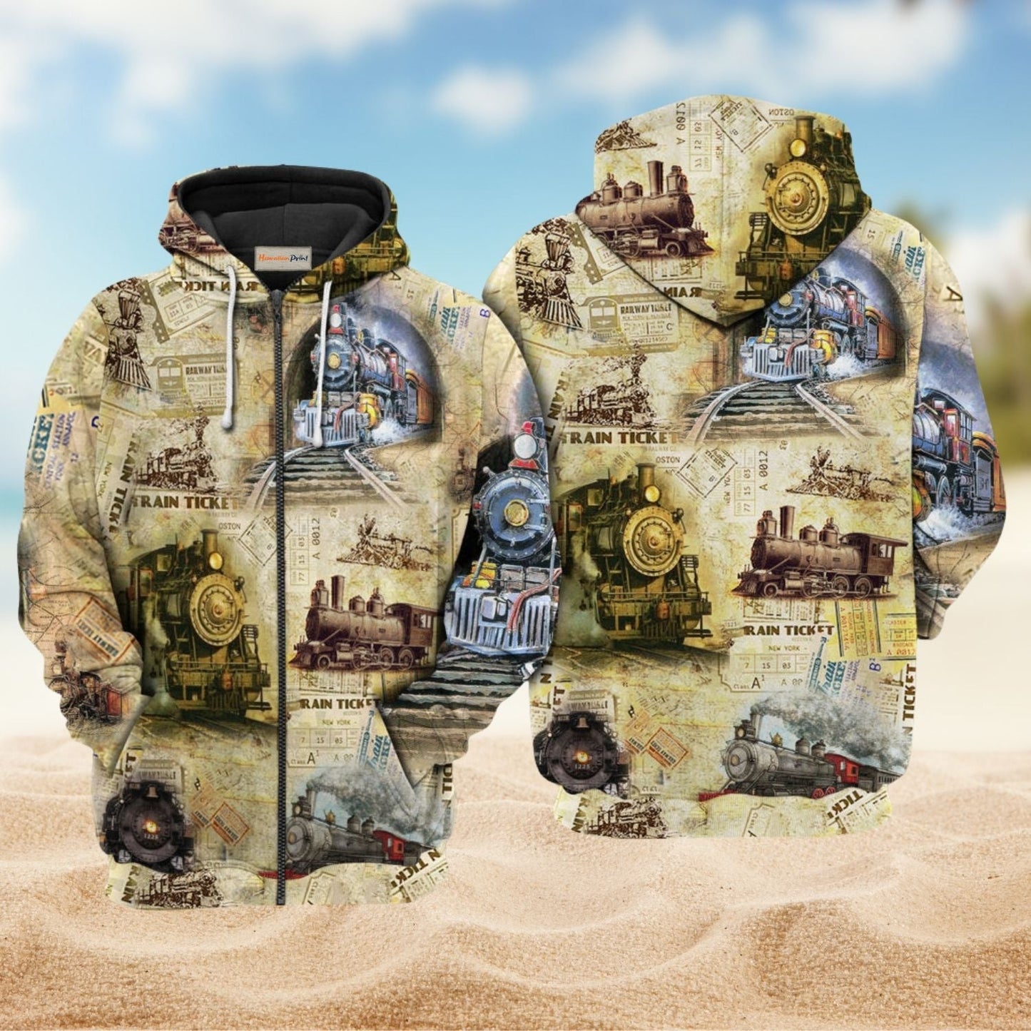 Vintage Train Locomotive Power Hoodie For Active Weekend Plans Comfortable Style And Gifting