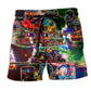 Christmas Train Beach Shorts For Island Getaways And Travel Ready Comfort