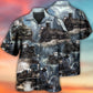 Train Near Stream Hawaiian Shirt For Summer Events And Casual Outdoor Wear