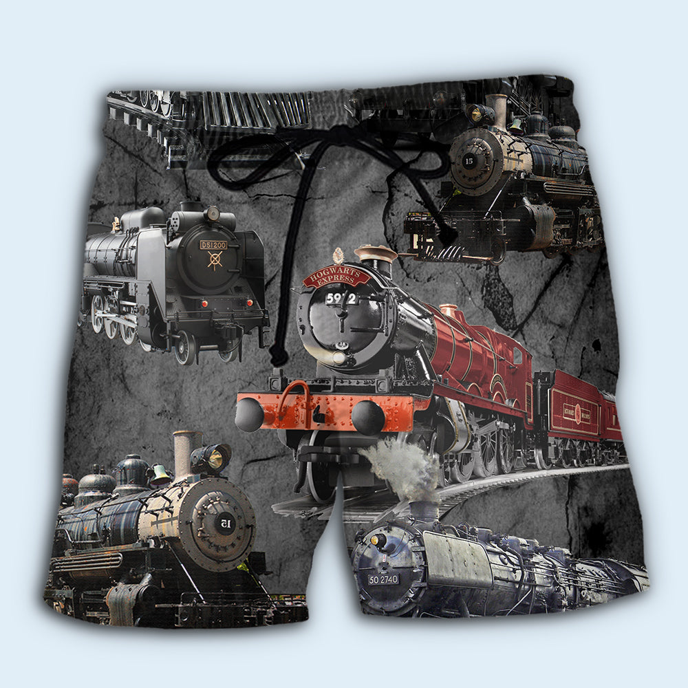 Train Lover Classic Life Beach Shorts For Sunny Holidays And Comfortable Daily Styling