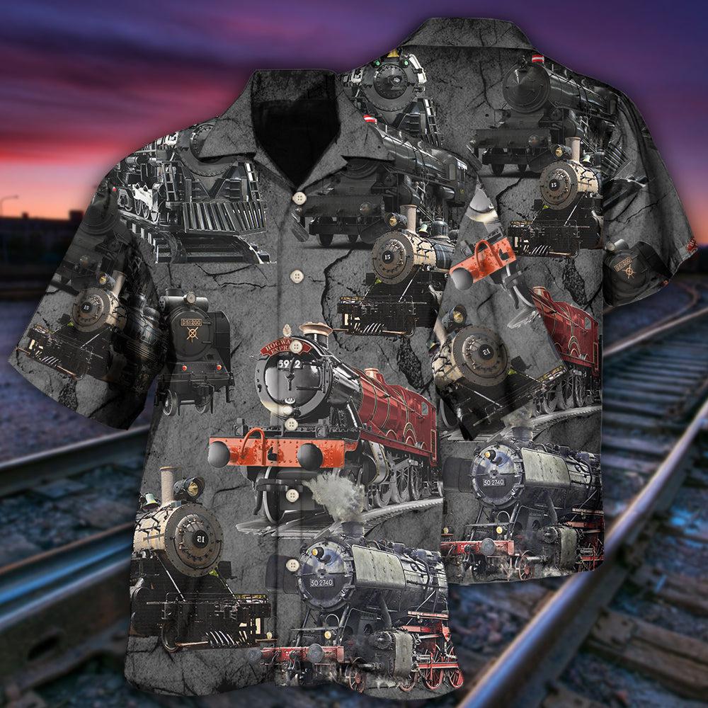 Train Hawaiian Shirt For Coastal Adventures And Warm Weather Wear