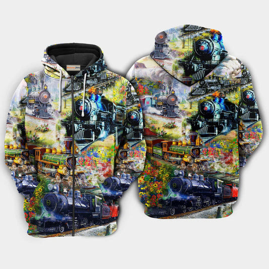 Trains Spring Hill Travel Hoodie For Comfortable Daily Outfits Holidays And Casual Wear