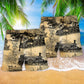 Train On The Railway Love Life Yellow Hawaiian Beach Shorts For Racing Fans And Beach Days