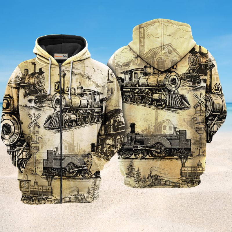 Trains Railway Love Life Hoodie For Recreation Enthusiasts Daily Outfits And Relaxed Wear
