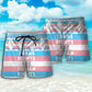 Rainbow Pride Beach Shorts Pattern Detail For Poolside Fun And Comfortable Daily Use