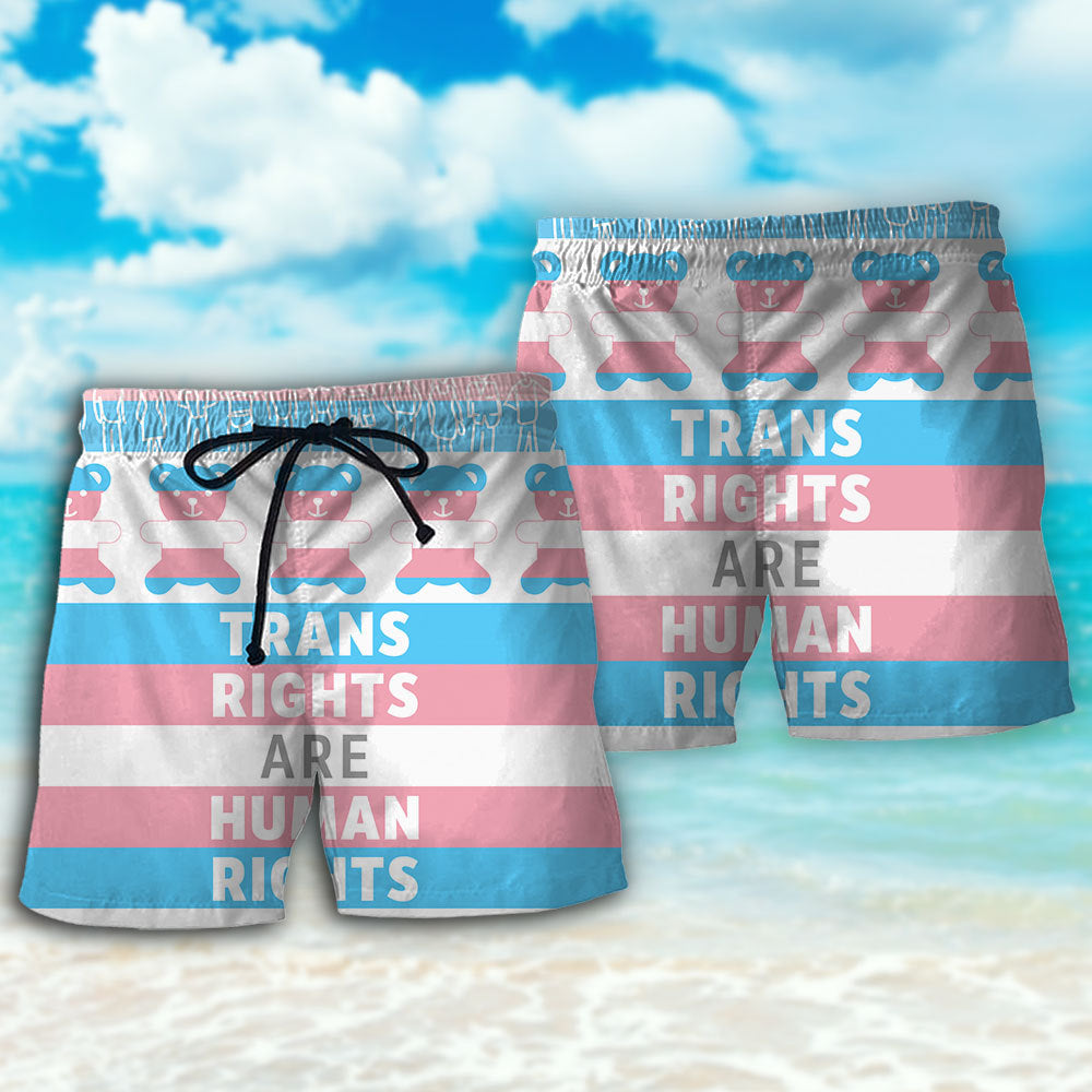 Rainbow Pride Beach Shorts Pattern Detail For Poolside Fun And Comfortable Daily Use