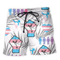 Tropical Leaf Rainbow Pride Beach Shorts For Poolside Relaxation And Versatile Outdoor Wear