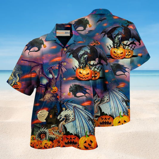 Treasure Guardians Dragon Halloween Hawaiian Shirt For Summer Vacation Beach Travel And Relaxed Casual Wear