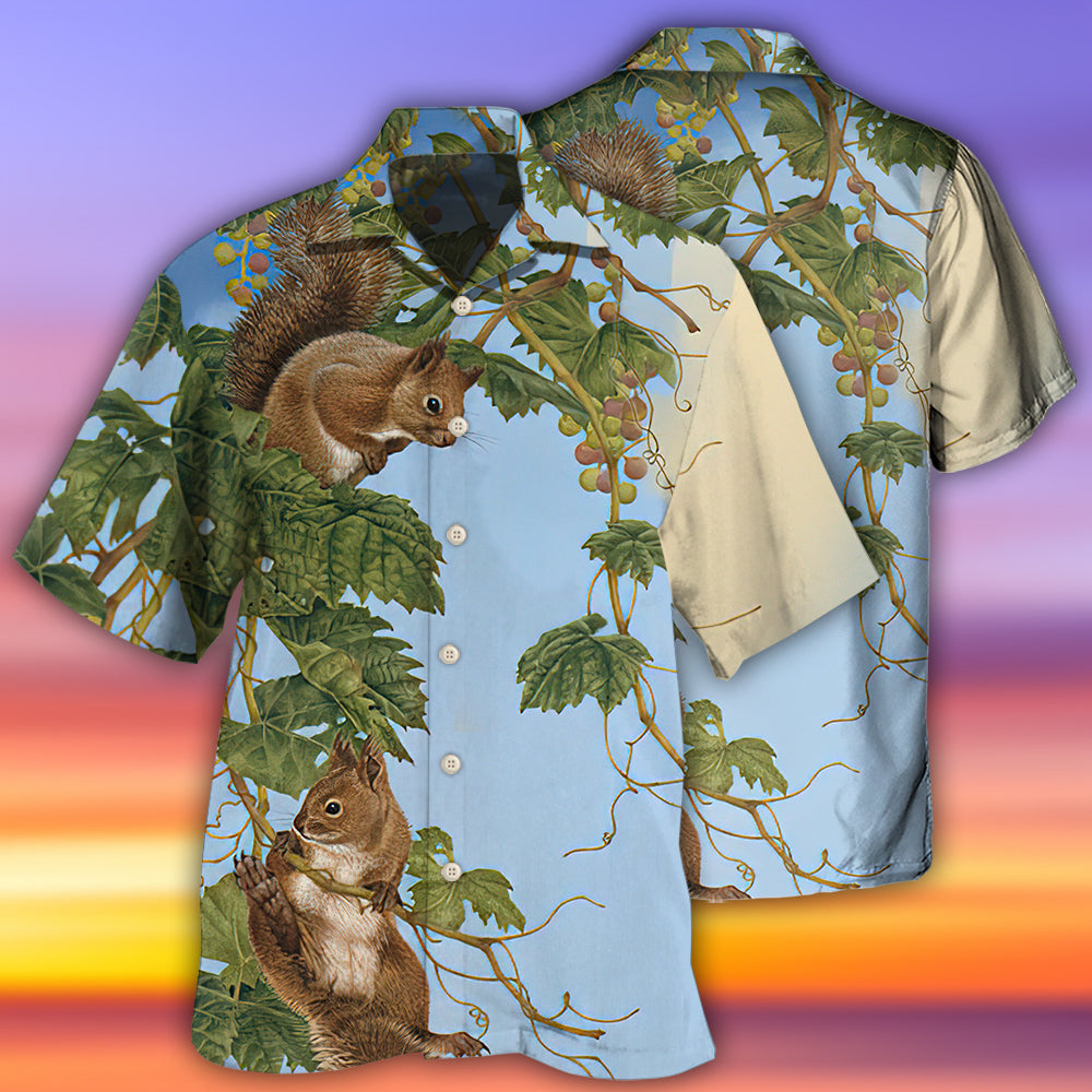 Chipmunk Tree Climbing Nature Hawaiian Shirt For Beach Days, Summer Outings, And Thoughtful Gift Giving