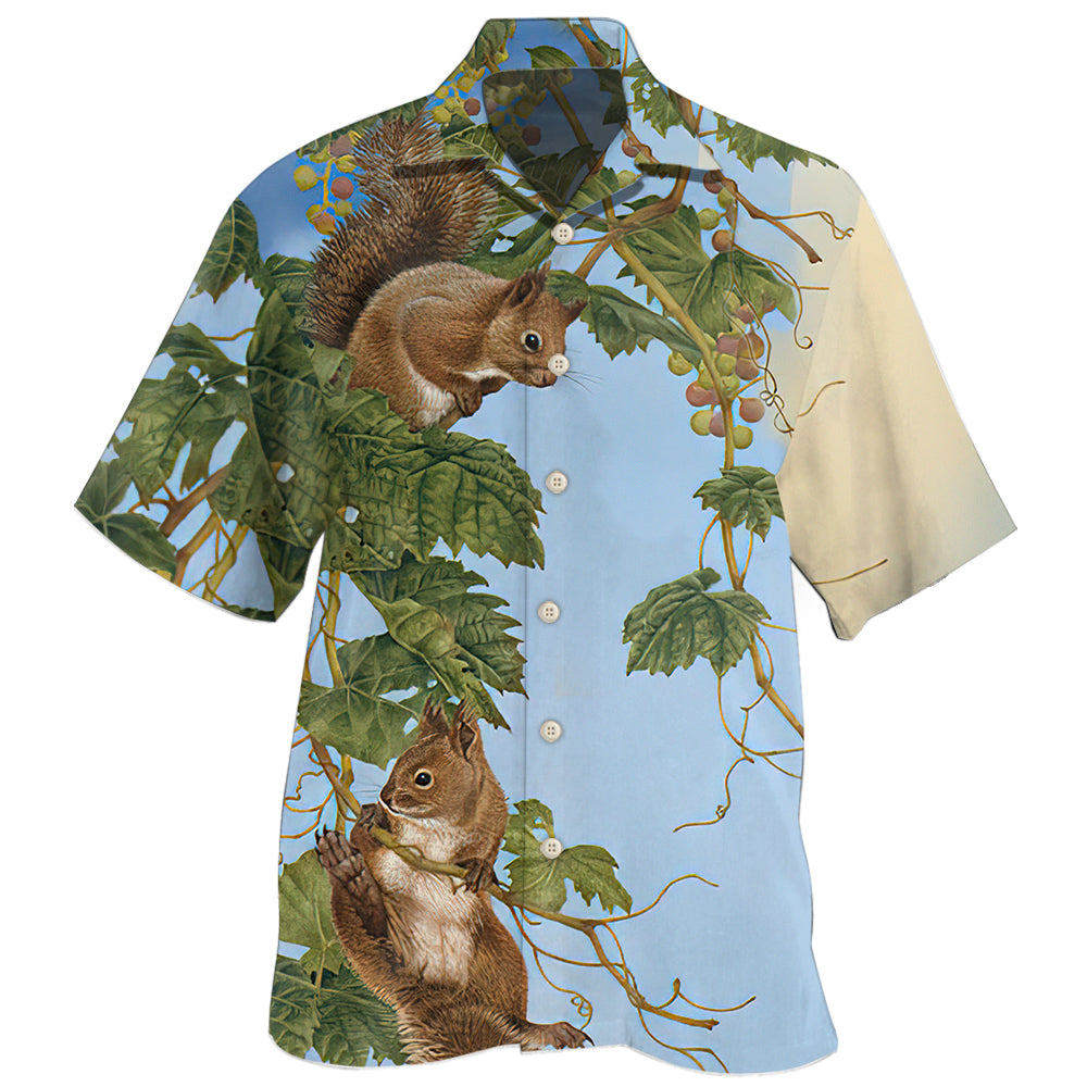 Chipmunk Tree Climbing Nature Hawaiian Shirt For Beach Days, Summer Outings, And Thoughtful Gift Giving