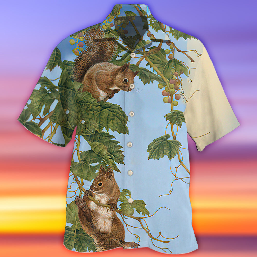 Chipmunk Tree Climbing Nature Hawaiian Shirt For Beach Days, Summer Outings, And Thoughtful Gift Giving