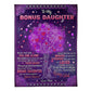 Tree Never Feel That You're Alone Mom To Bonus Daughter Flannel Blanket For Cozy Bedroom Sofa Decor