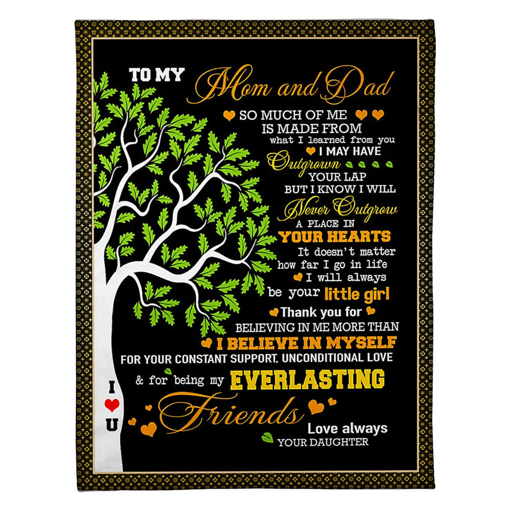 Family Tree You Will Always Be My Loving Mother Flannel Blanket For Cozy Bedroom Sofa Decor