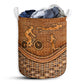 Triathlon Rattan Texture Happy Life Laundry Basket For Room Home Organizer