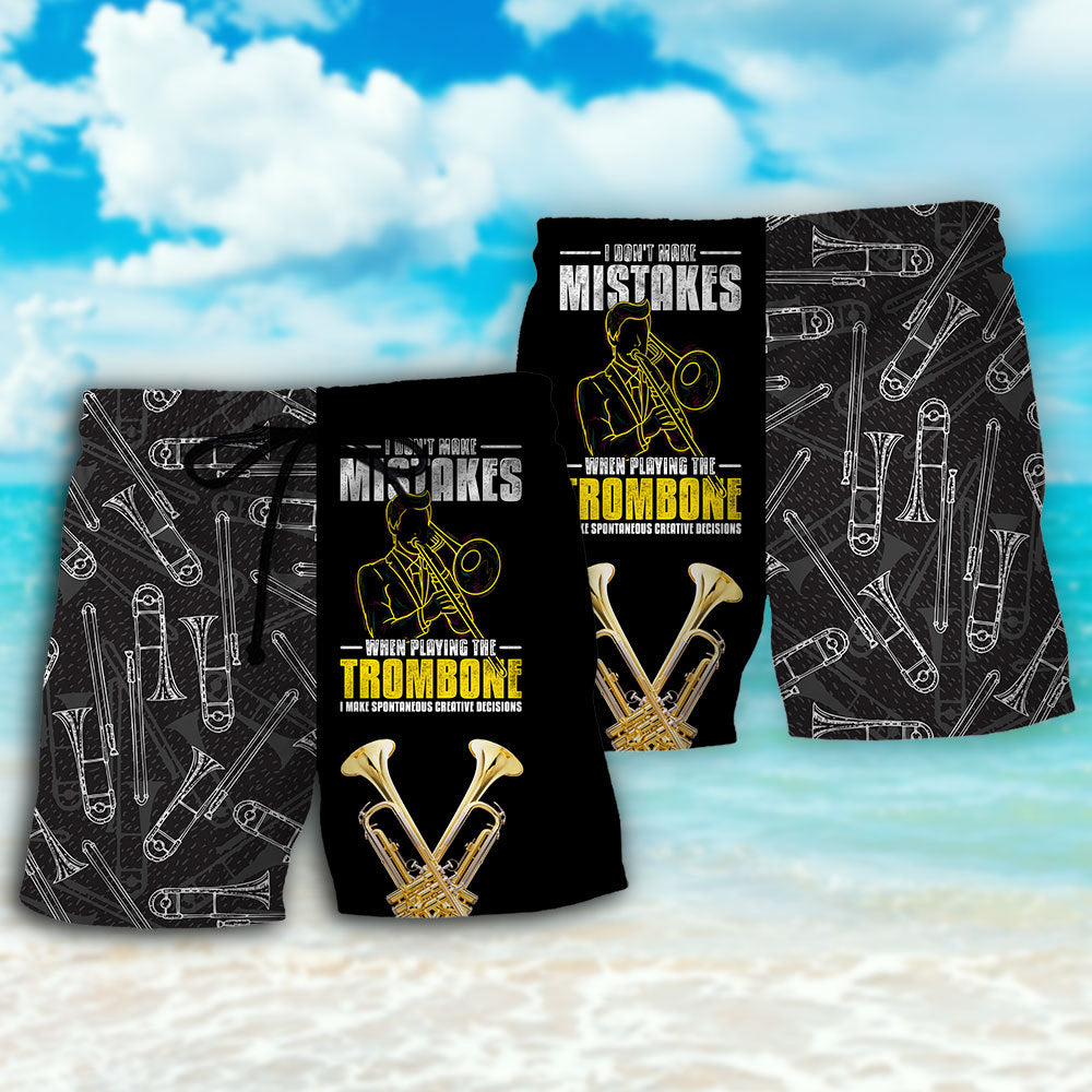 Trombone Music Lover Classic Beach Shorts For Beach Trips And Relaxed Vacation Styling