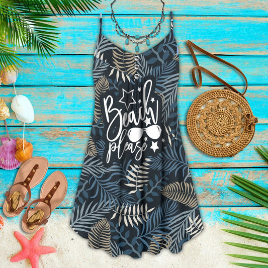 Tropical Beach Style Limited – Women's Summer Sleeveless V-Neck Camisole Dress